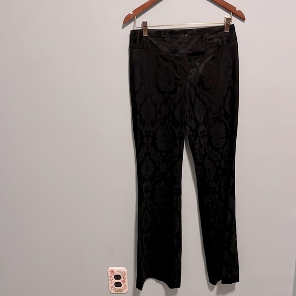 Vintage Guess collection low rise flare bottom black on black pants. - Picture 2 of 5